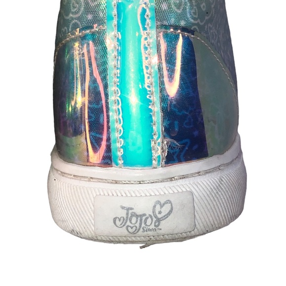 Nickelodeon Jojo Siwa Holo High Top Sneaker Tennis Shoe SIZE 3 - Picture 6 of 8